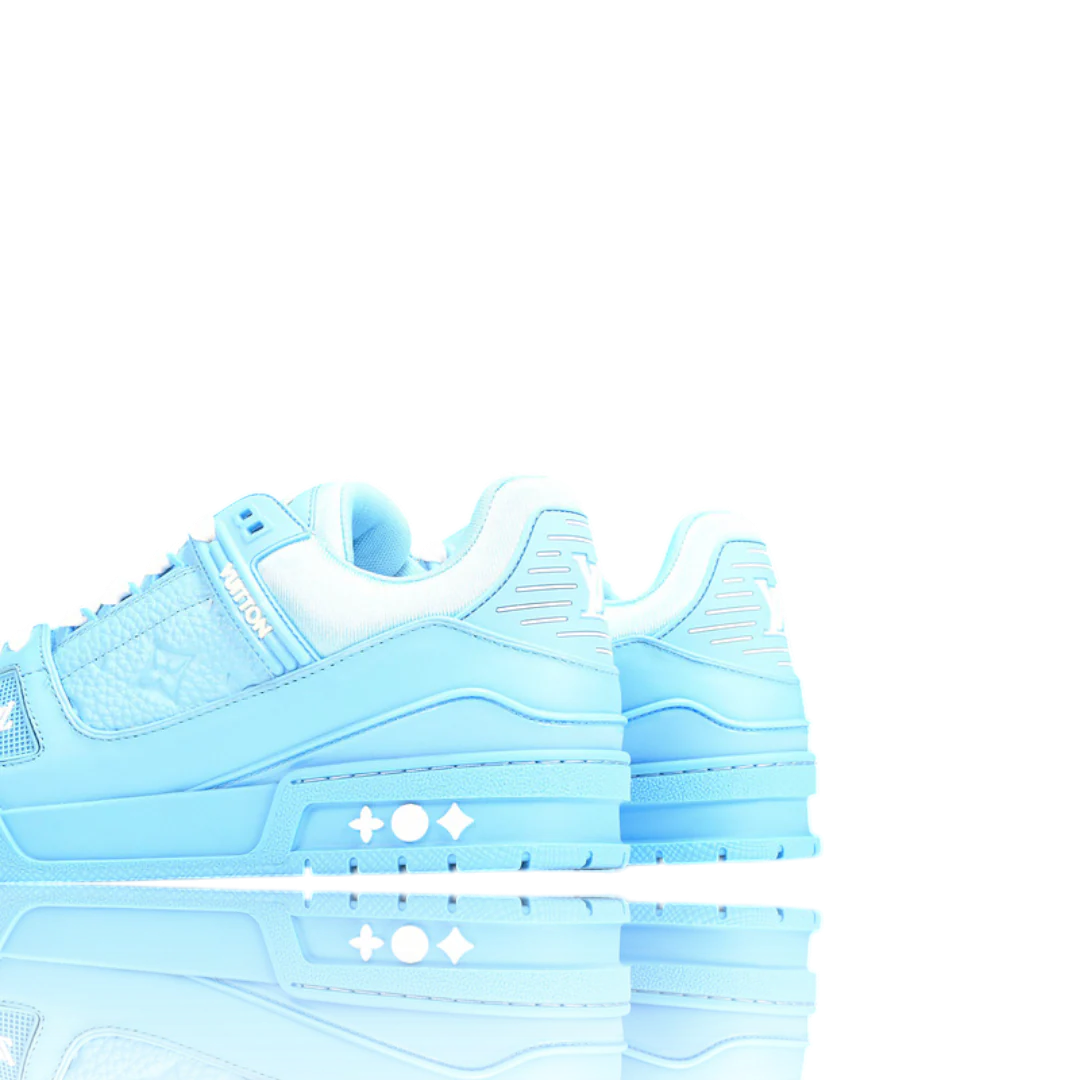 LOUIS VUITTОП TRAINER LOW 'MONOGRAM BLUE EMBOSSED'