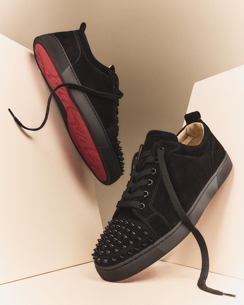 Men's Louis Junior Spikes Leather Low-Top Sneakers