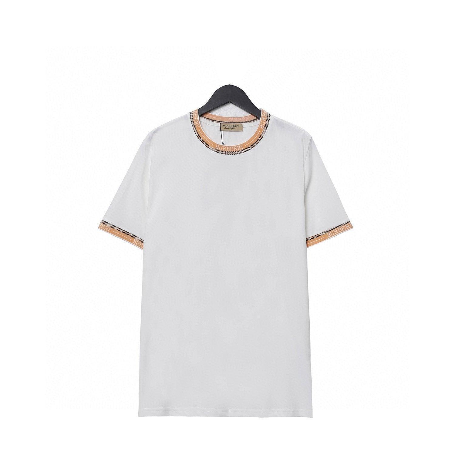 Burberry Crew Neck T-Shirt White & Beige | Premium Cotton Comfort