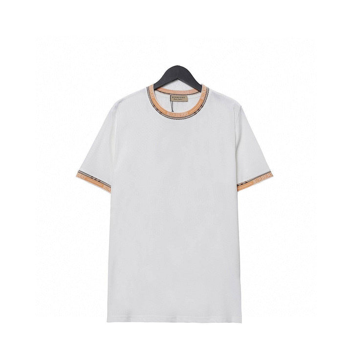 Burberry Crew Neck T-Shirt White & Beige | Premium Cotton Comfort