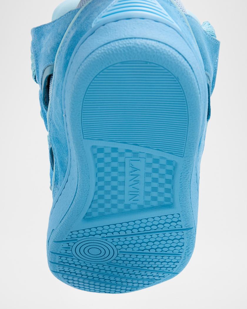 Men's Curb Tonal Suede and Mesh Sneakers