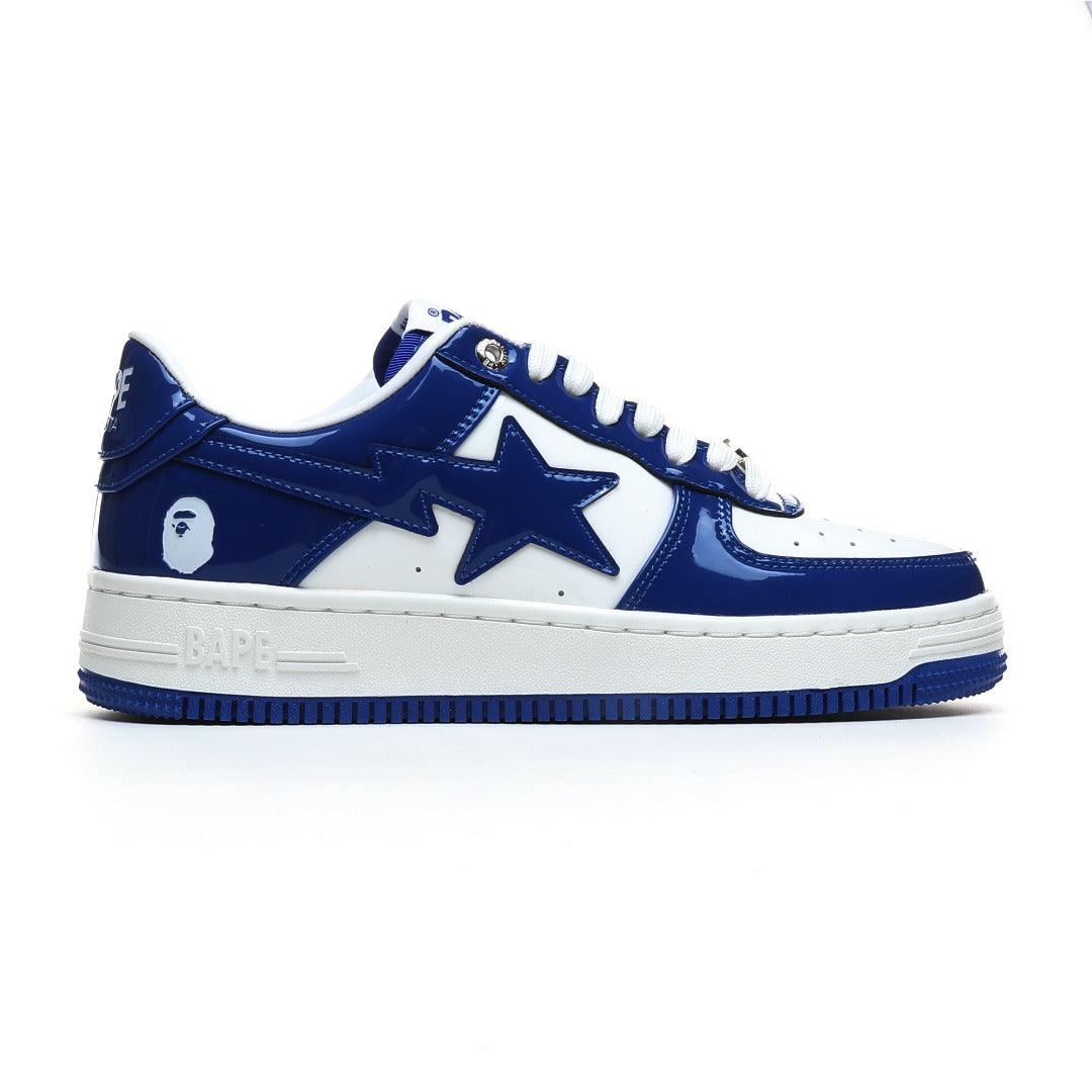 A Bathing Ape Bape Sta Patent Leather 'White Blue'
