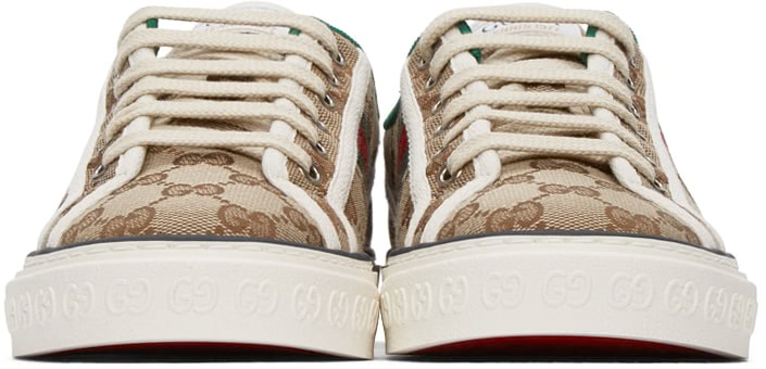 BEIGE GG SUPREME 'GUCCI TENNIS 1977' SNEAKERS