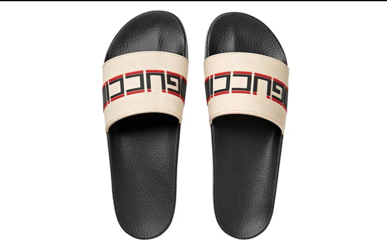 Gucci Stripe Rubber Slide 'Ecru' 522884