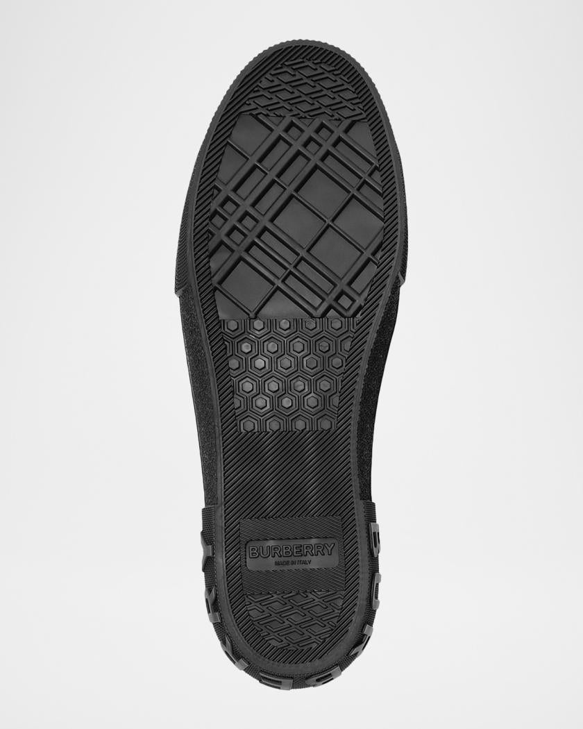 Men's Jack Check Nylon-Blend Low-Top Sneakers