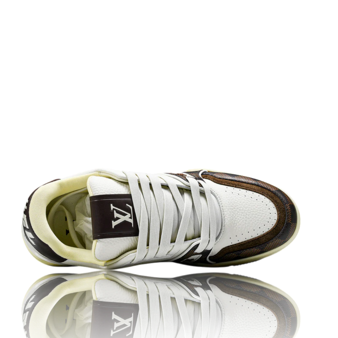LOUIS VUITTОП TRAINER LOW BY TYLER, THE CREATOR 'WHITE MOCHA DAMIER