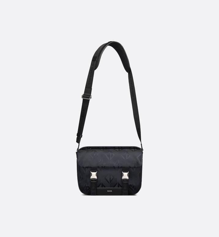 Dior Men Explorer Messenger Bag Black CD Diamond Mirage Ski Capsule Nylon