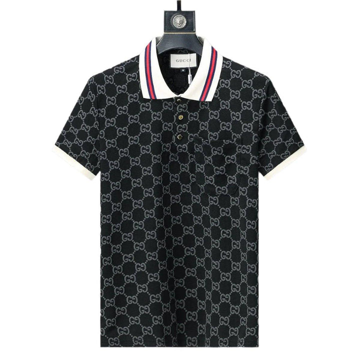 Gucci Black Collar T-Shirt – Premium Cotton Luxury Tee