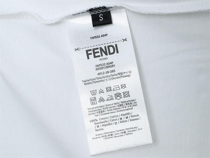 Fendi T-Shirt without Collar 'White & Black'