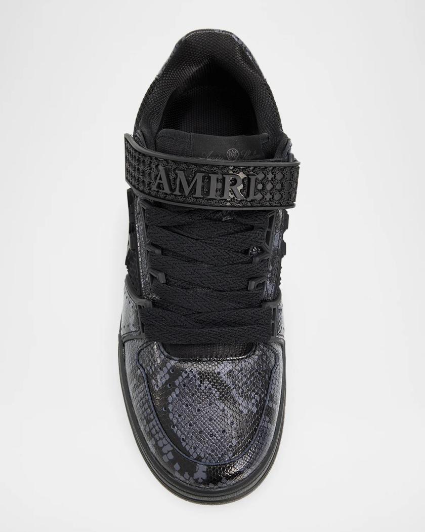 Men's Skyline Snake-Effect Leather Sneakers