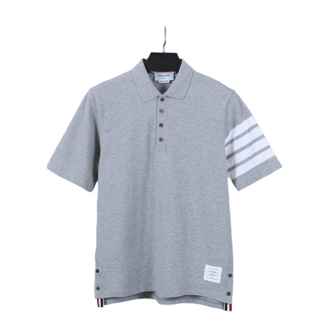 Thom Browne Grey T-Shirt with Collar