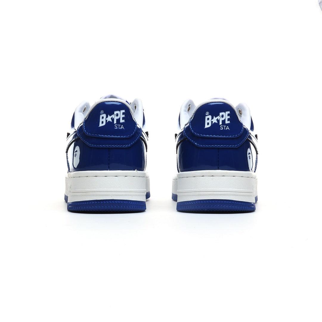 A Bathing Ape Bape Sta Patent Leather 'White Blue'