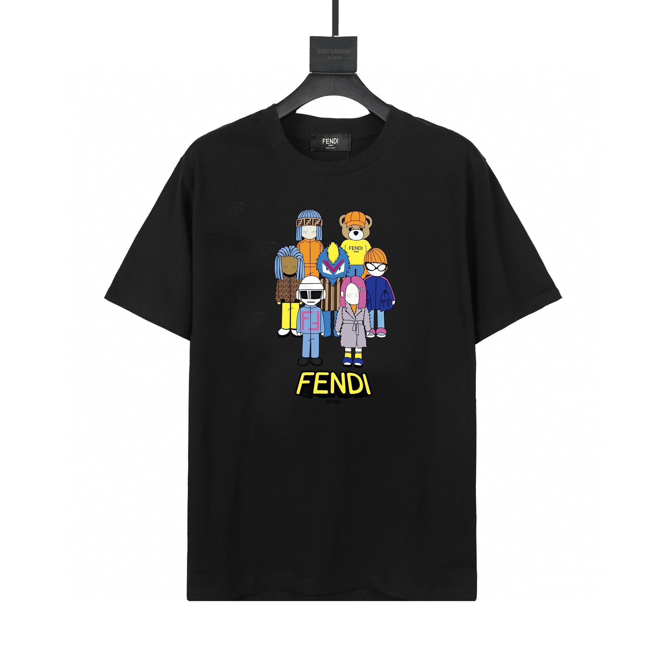 Fendi T-Shirt without Collar 'Black'