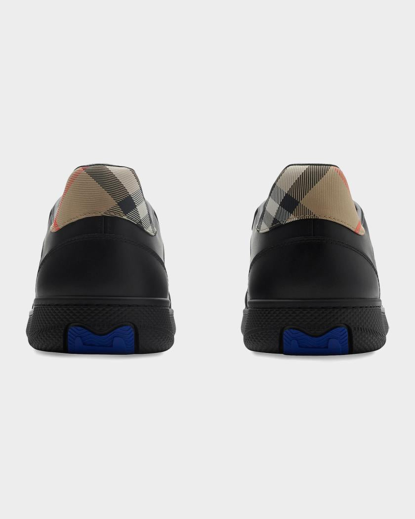 Men's Terrace Leather and Check Low-Top Sneakers