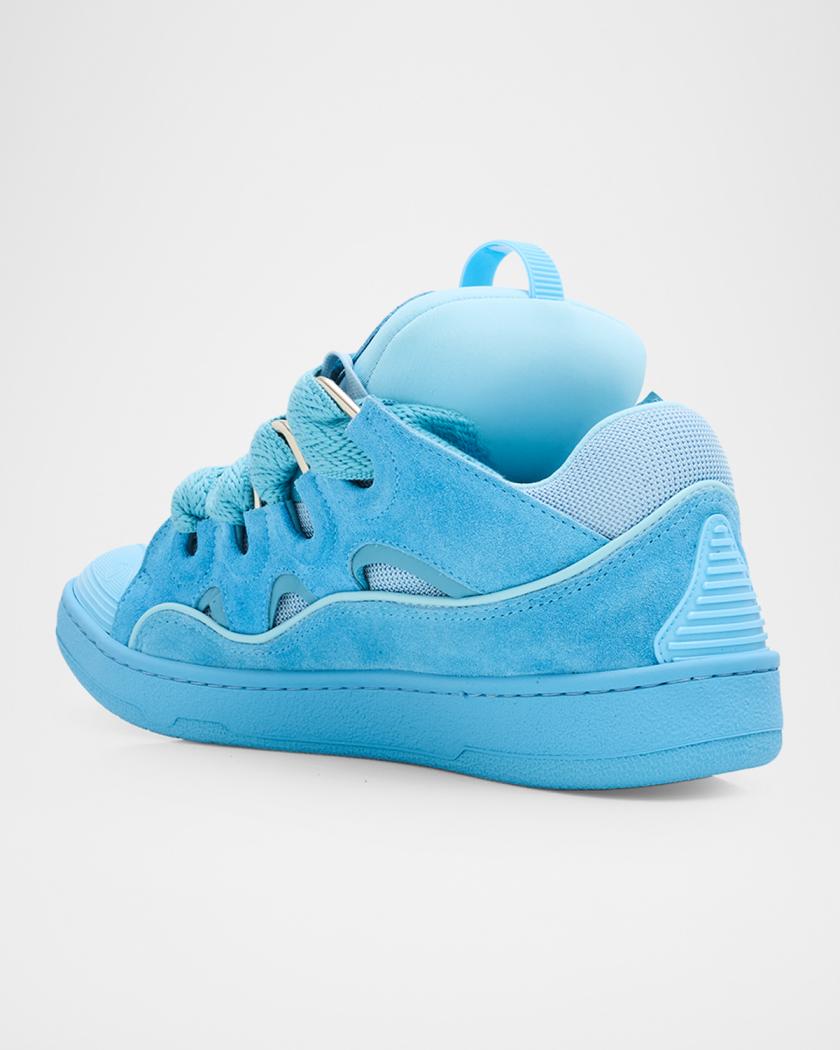 Men's Curb Tonal Suede and Mesh Sneakers