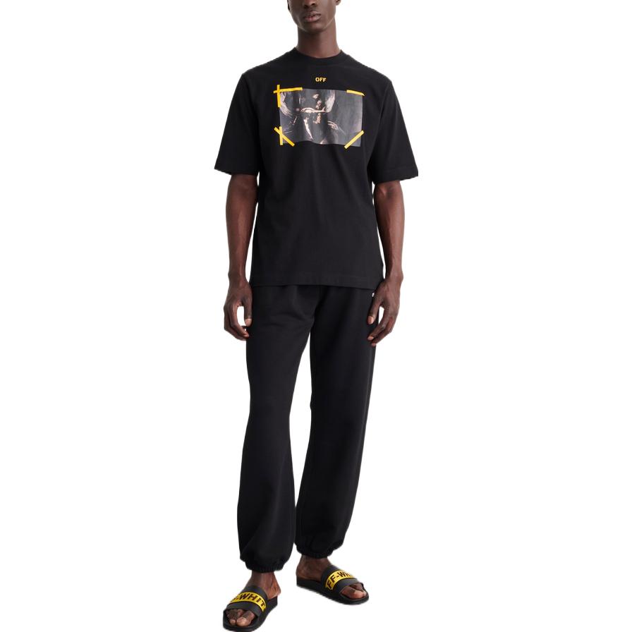 Off-White Diag Arrow Caravaggio Mercy Skate T-Shirt 'Black' OMAA119C99JER0061001