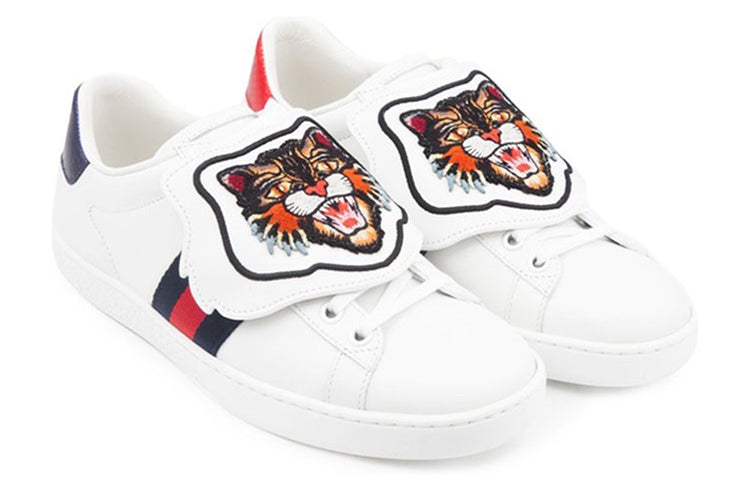 (WMNS) Gucci Ace Low Top Leather 'Embroidered Angry Cat' 479053-D0P80-9182