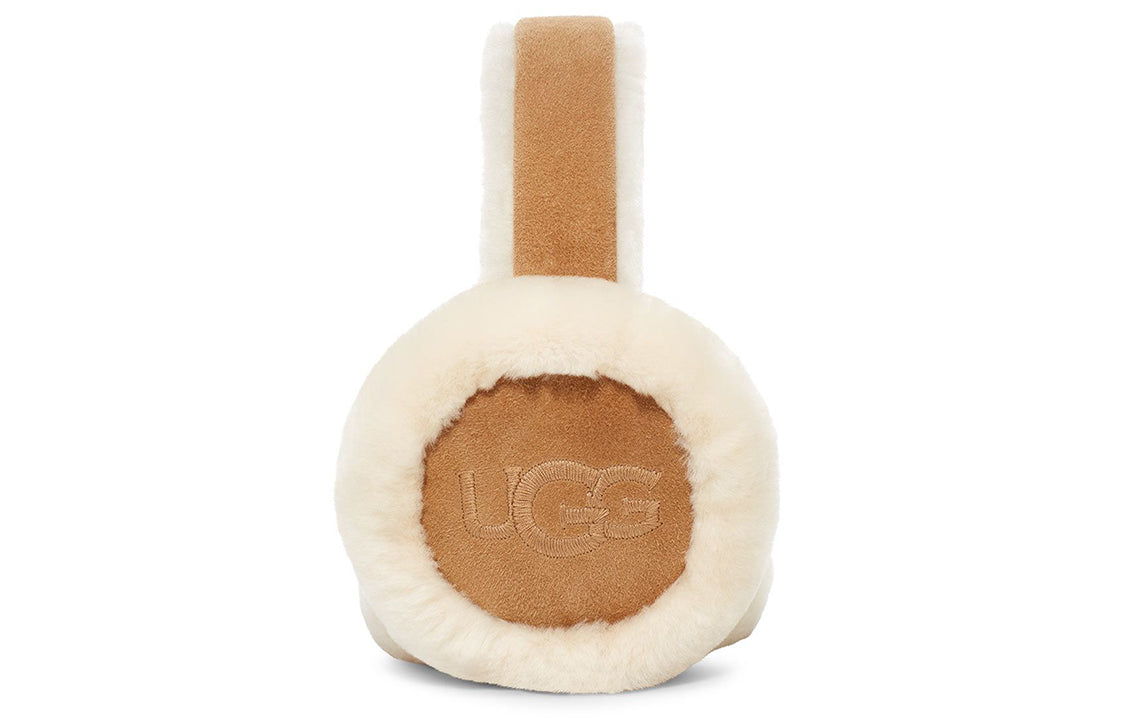 (WMNS) UGG Sheepskin Embroidery Earmuff 'Chestnut' 20955-CHE