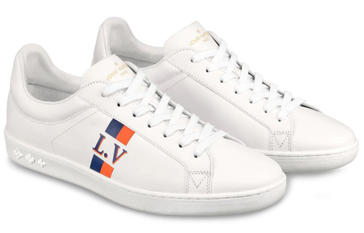 LOUIS VUITTON Luxembourg Sneakers 'White Orange' 1A57U4