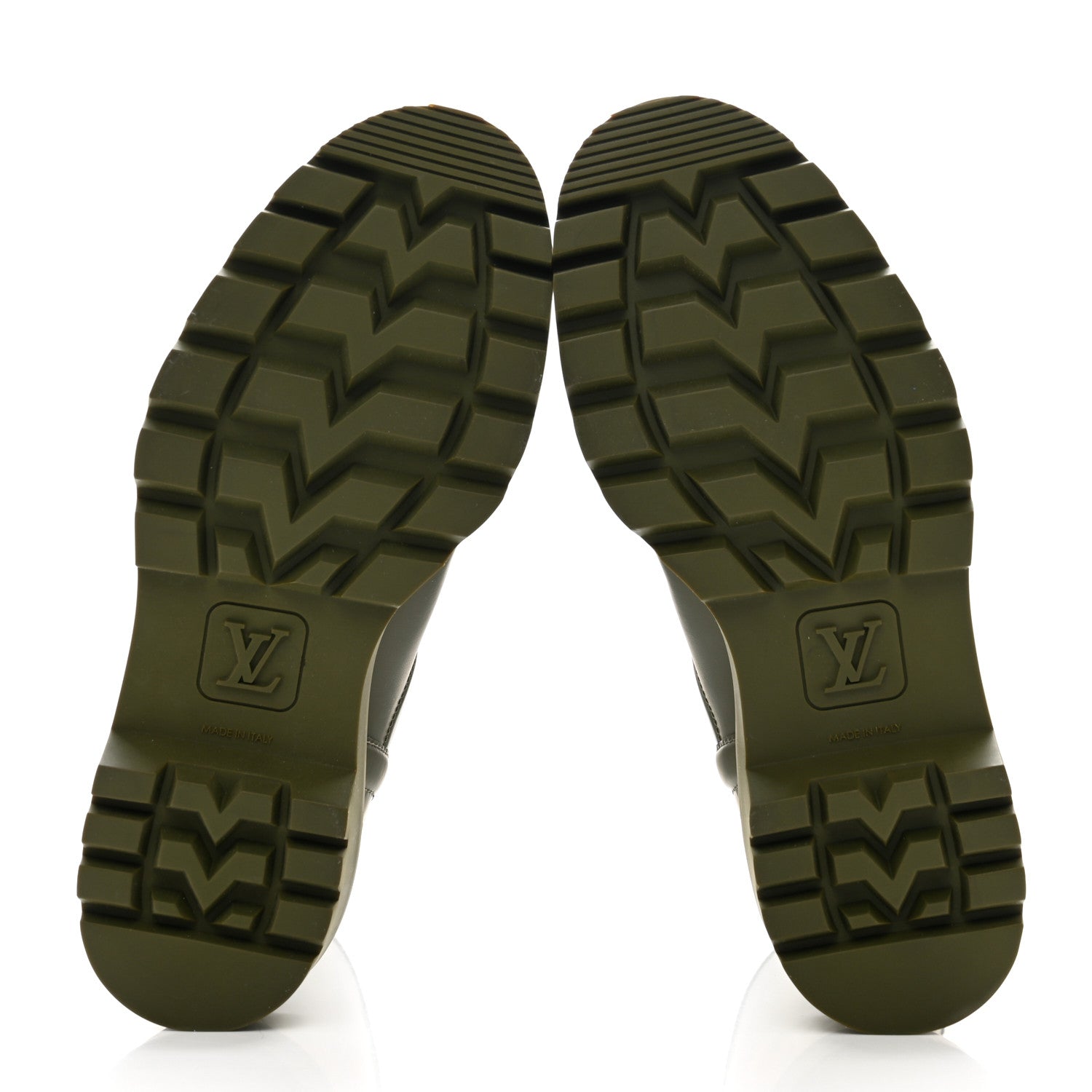 (WMNS) LOUIS VUITTON Territory Flat High Boots 'Olive Green' 1A9H2V