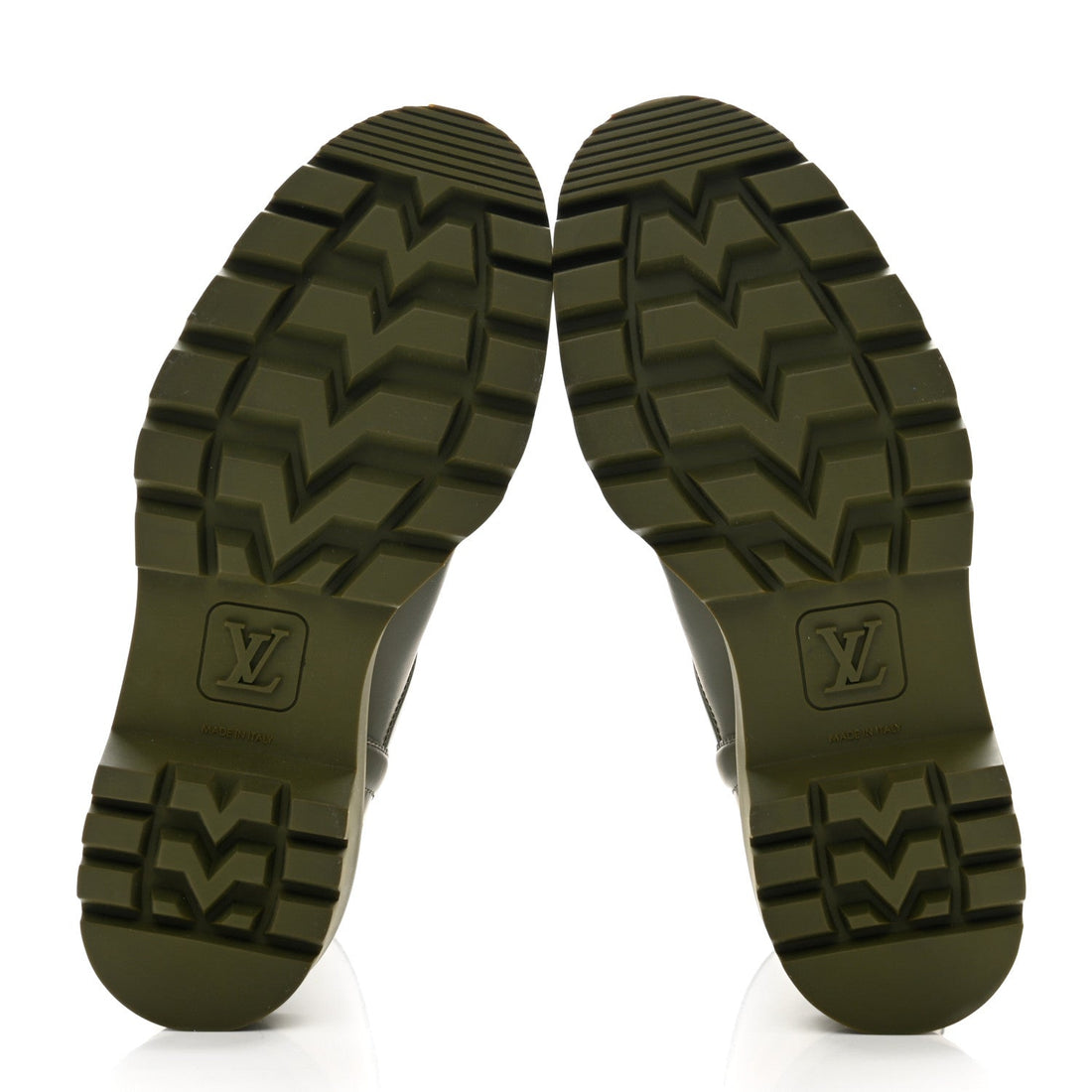 (WMNS) LOUIS VUITTON Territory Flat High Boots 'Olive Green' 1A9H2V