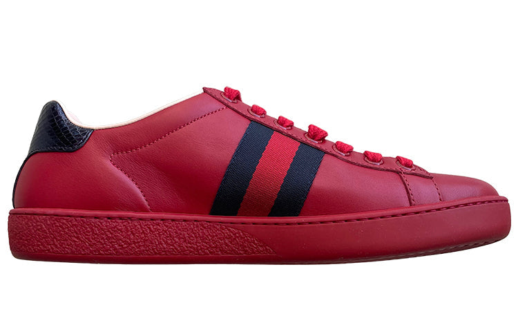 Gucci Ace Sneaker with Embroidered Bee 'Red Navy' 431942-A38G0-6459