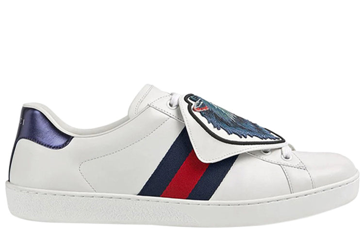 Gucci Ace Sneakers With Removable Wolf Patches 'White' 497130-0FI10-9060
