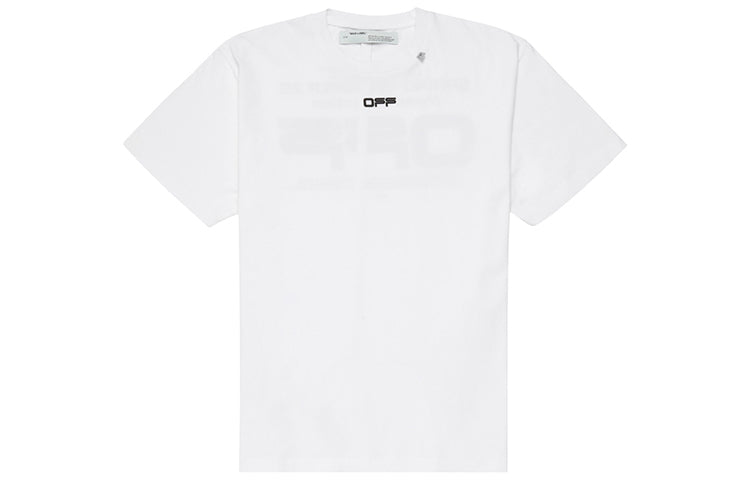 Off-White SS20 Wavy Line White Short Sleeve Oversize OMAA038R201850040110
