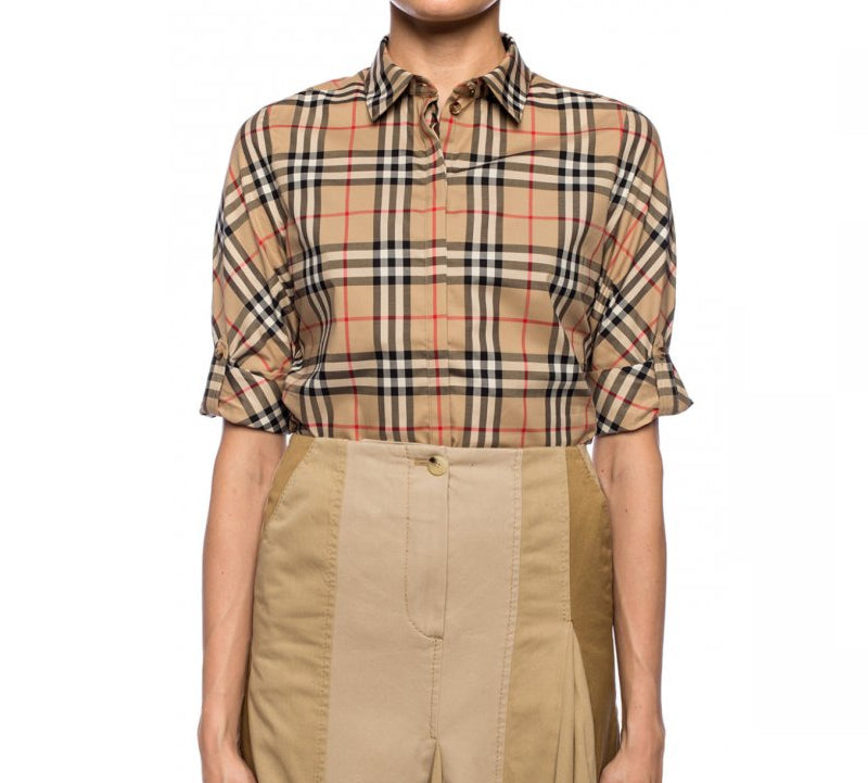 (WMNS) Burberry Vintage Check Stretch Cotton Twill Shirt