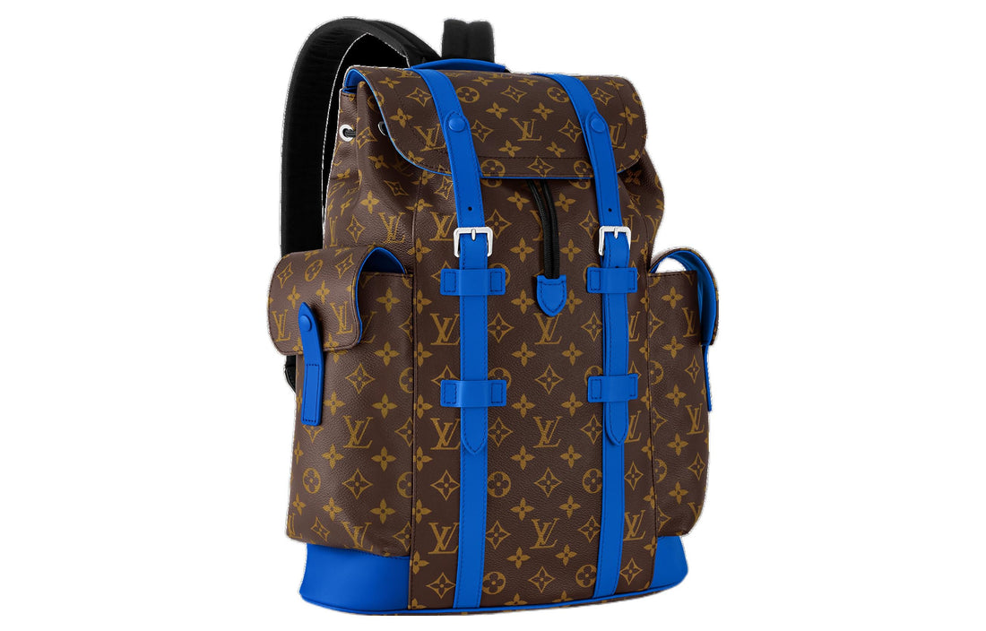 LOUIS VUITTON Christopher MM Monogram Macassar Canvas 'Brown Blue' M46813