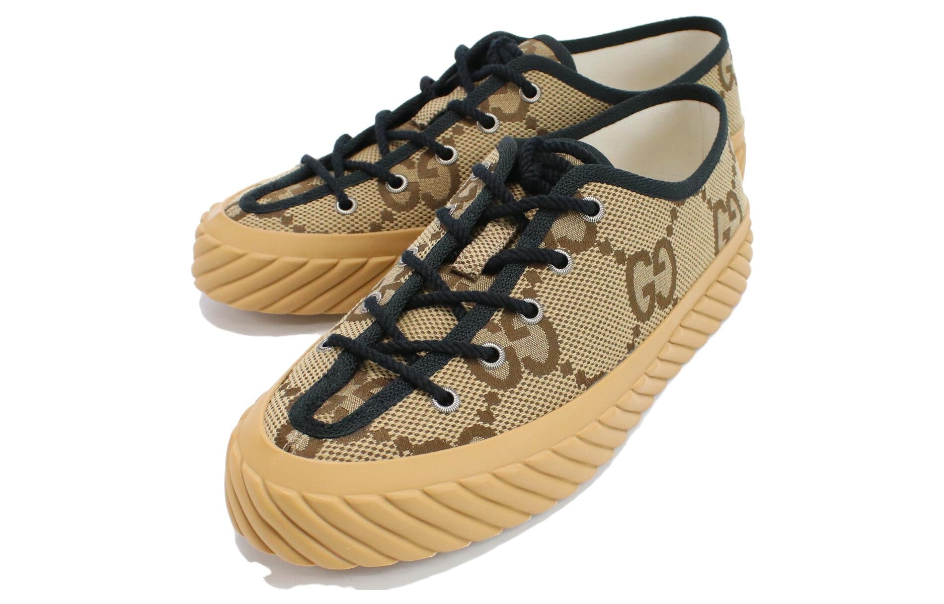 Gucci Maxi GG Low Top 'Beige Black' 703031-UKOH0-2590