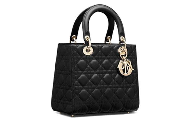 (WMNS) DIOR Lady Dior Bag Medium 'Cannage Lambskin Black' M0565ONGE-M900