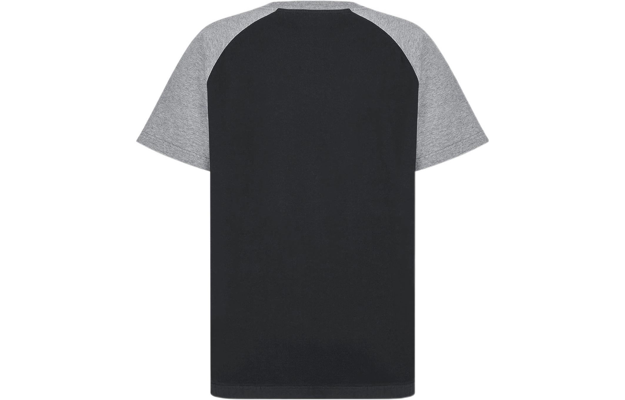 Men's DIOR SS22 Alphabet Pattern Loose Short Sleeve Black T-Shirt 213J635A0677-C988