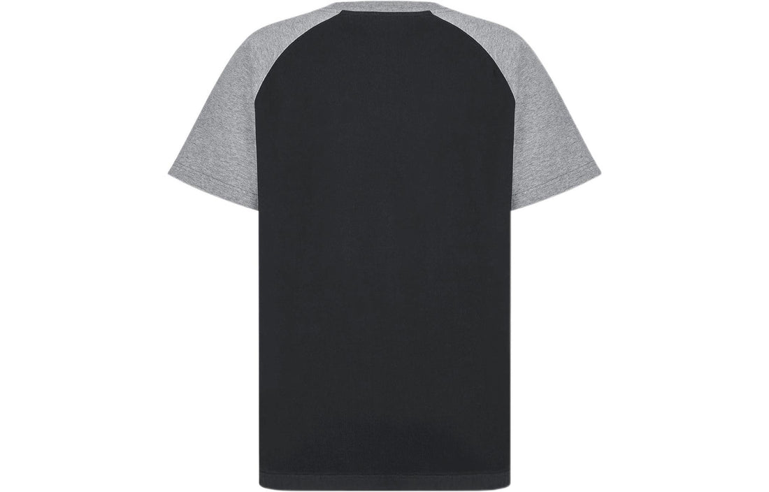 Men's DIOR SS22 Alphabet Pattern Loose Short Sleeve Black T-Shirt 213J635A0677-C988