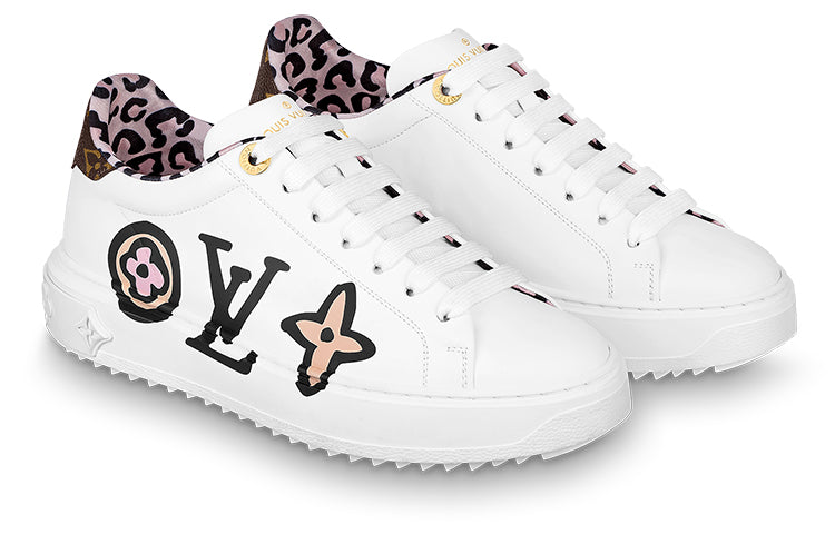 (WMNS) LOUIS VUITTON Time Out Sneakers 'White with Large Side Logo' 1A93XF