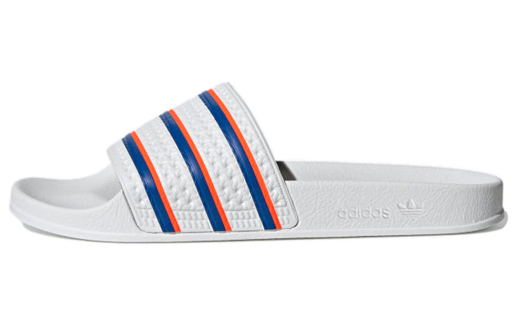 adidas Adilette Slides 'White Blue Solar Red' FU9888