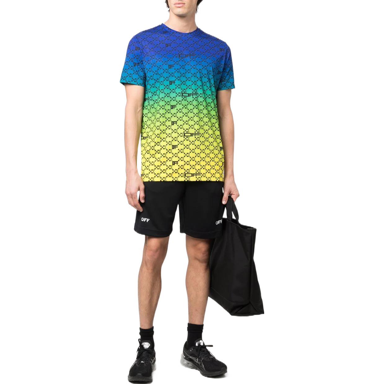 Off-White SS22 Logo Printing Shorts Ordinary Version Black OMVH023C99FAB0011001