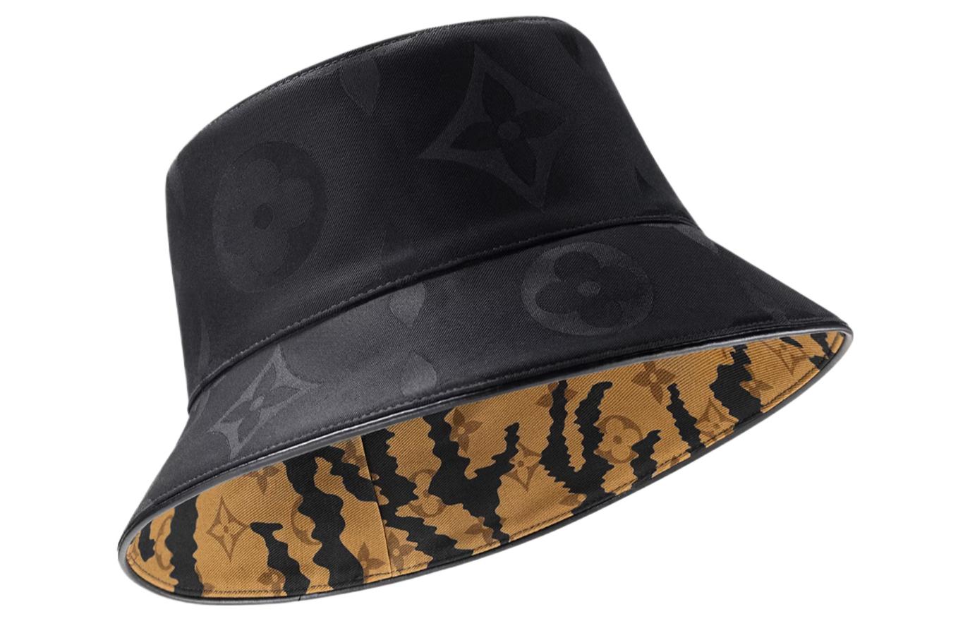 (WMNS) LOUIS VUITTON Tigergram Reversible Bucket Hat 'Black Yellow' M7166M