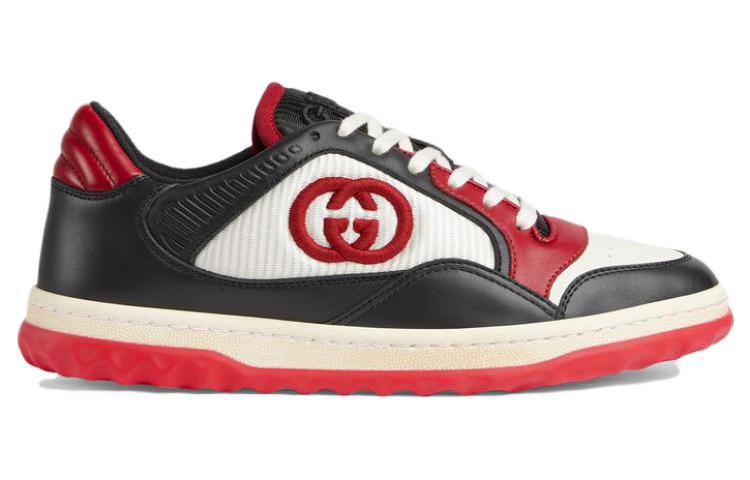 (WMNS) Gucci MAC80 Embroidered Sneakers 'Black Red' 762501-AACNW-1051