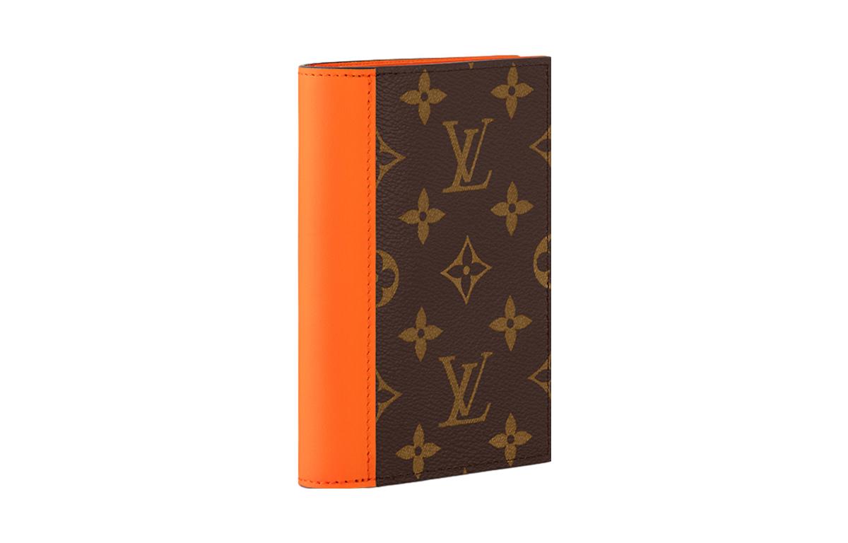 LOUIS VUITTON Passport Cover Monogram Macassar Canvas 'Orange' M82863