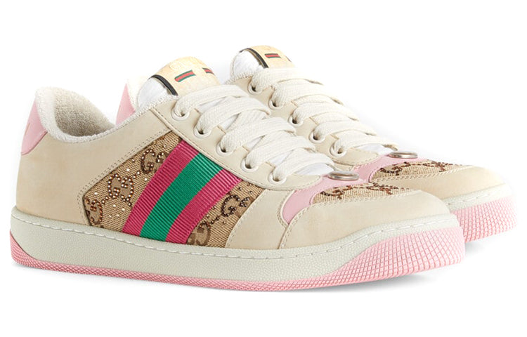 (WMNS) Gucci Screener GG Low-Top Sneakers 'GG Canvas - Beige Pink' 677423-9SFR0-2587