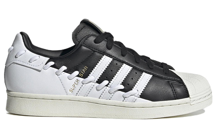 (WMNS) adidas Superstar 'Stitched - Black White' GX3419