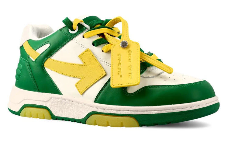 Off-White Out Of Office Low-Top Sneaker 'Green Yellow White' OMIA189S23LEA0045518
