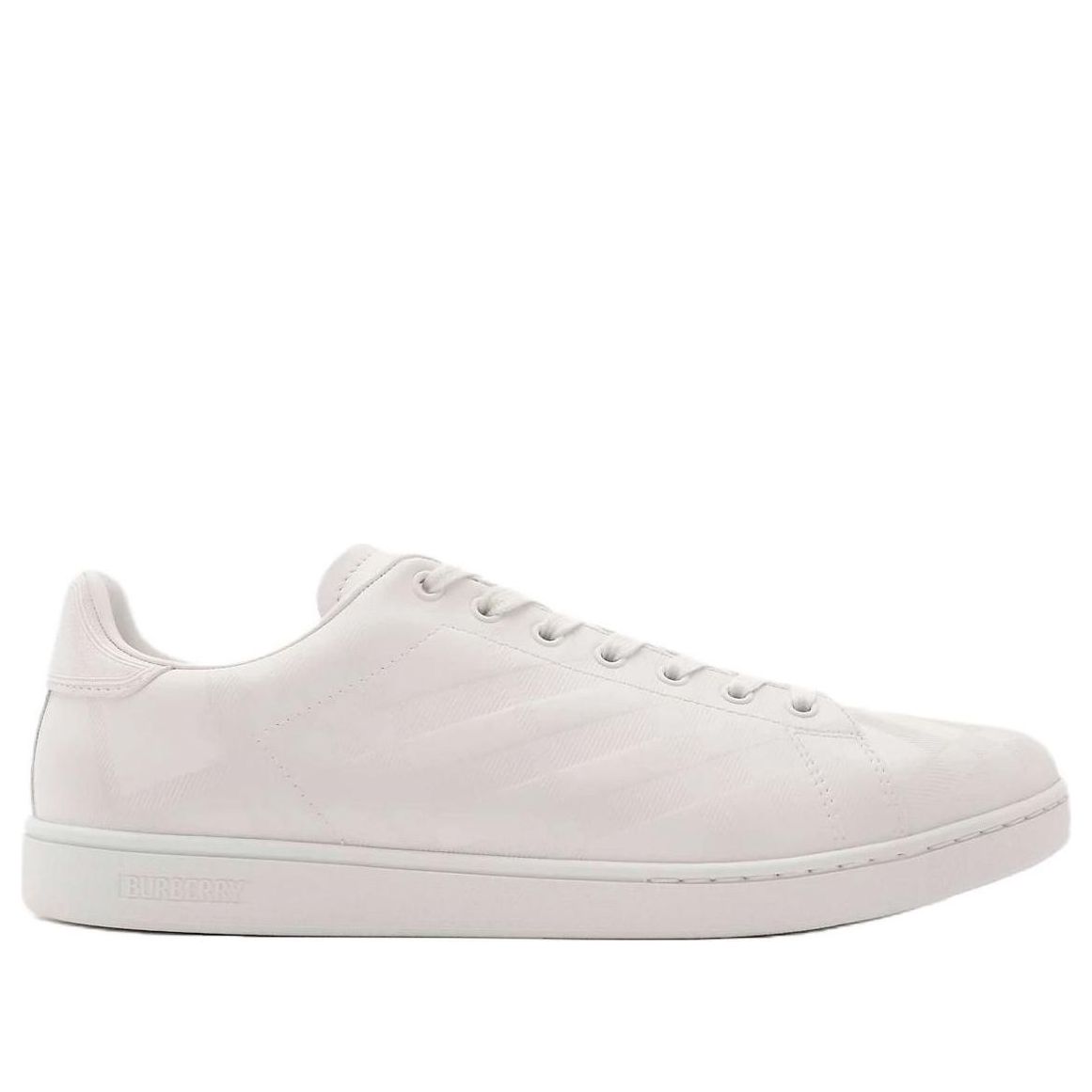 Burberry 26 Embossed Check Leather Set Sneakers 'Porcelain White' 81193131