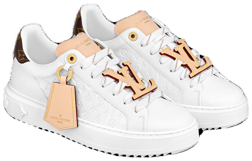 (WMNS) LOUIS VUITTON Time Out Trainers 'White Monogram with Beige' 1ABHRQ