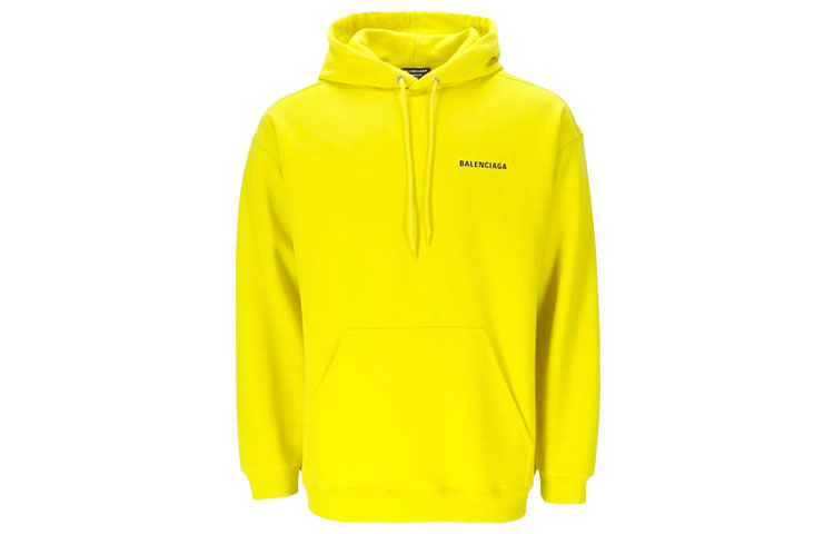 Balenciaga Medium Fit Logo Hoodie 'Yellow' 600583TIV847440