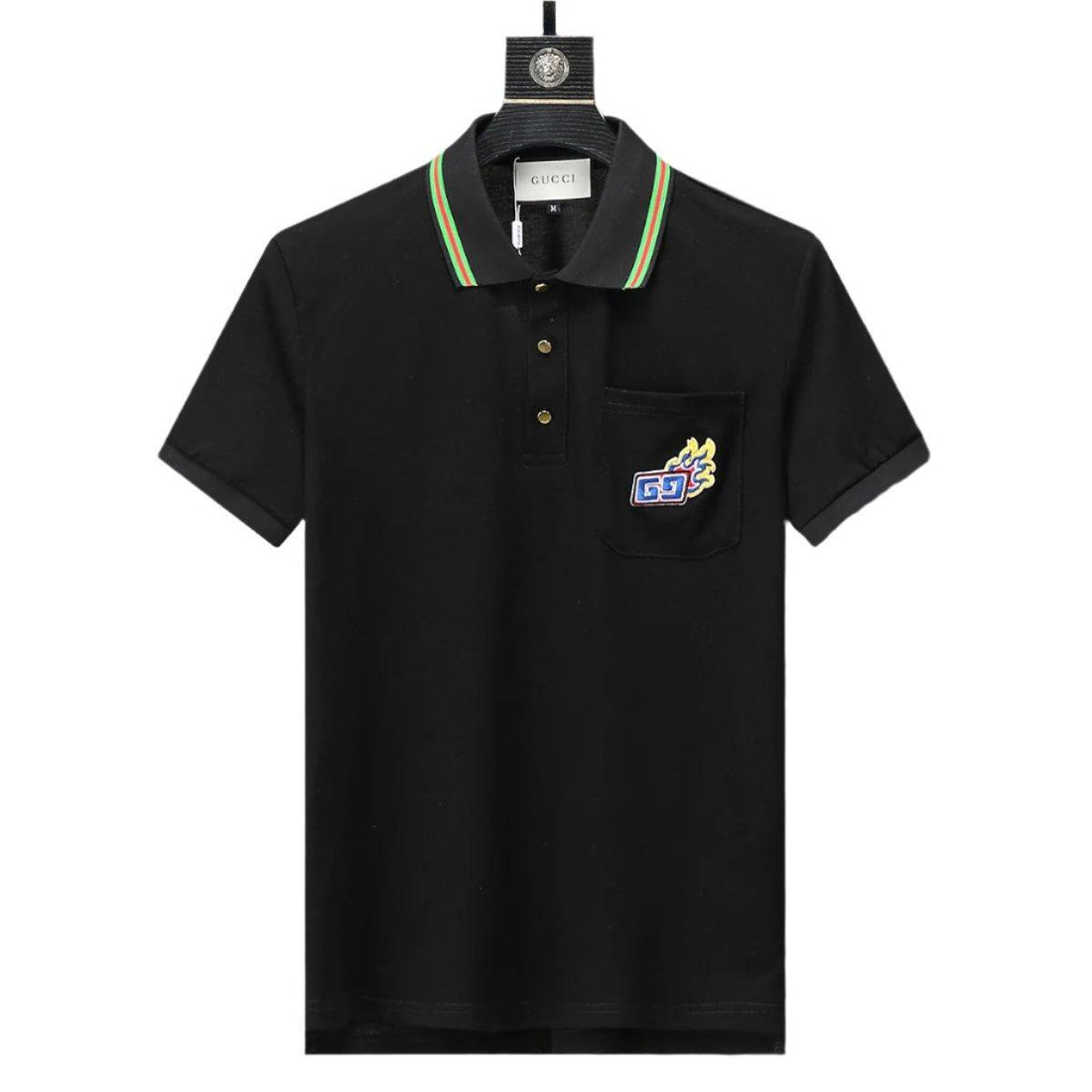 Gucci Black T-shirt with a collar