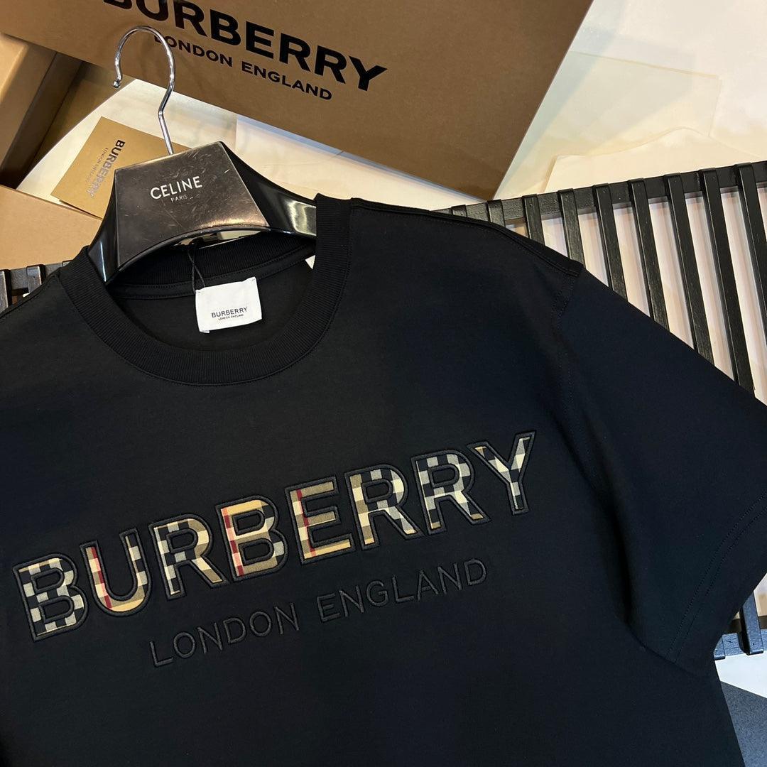 Burberry T-Shirt Without Collar 'Black & Beige'