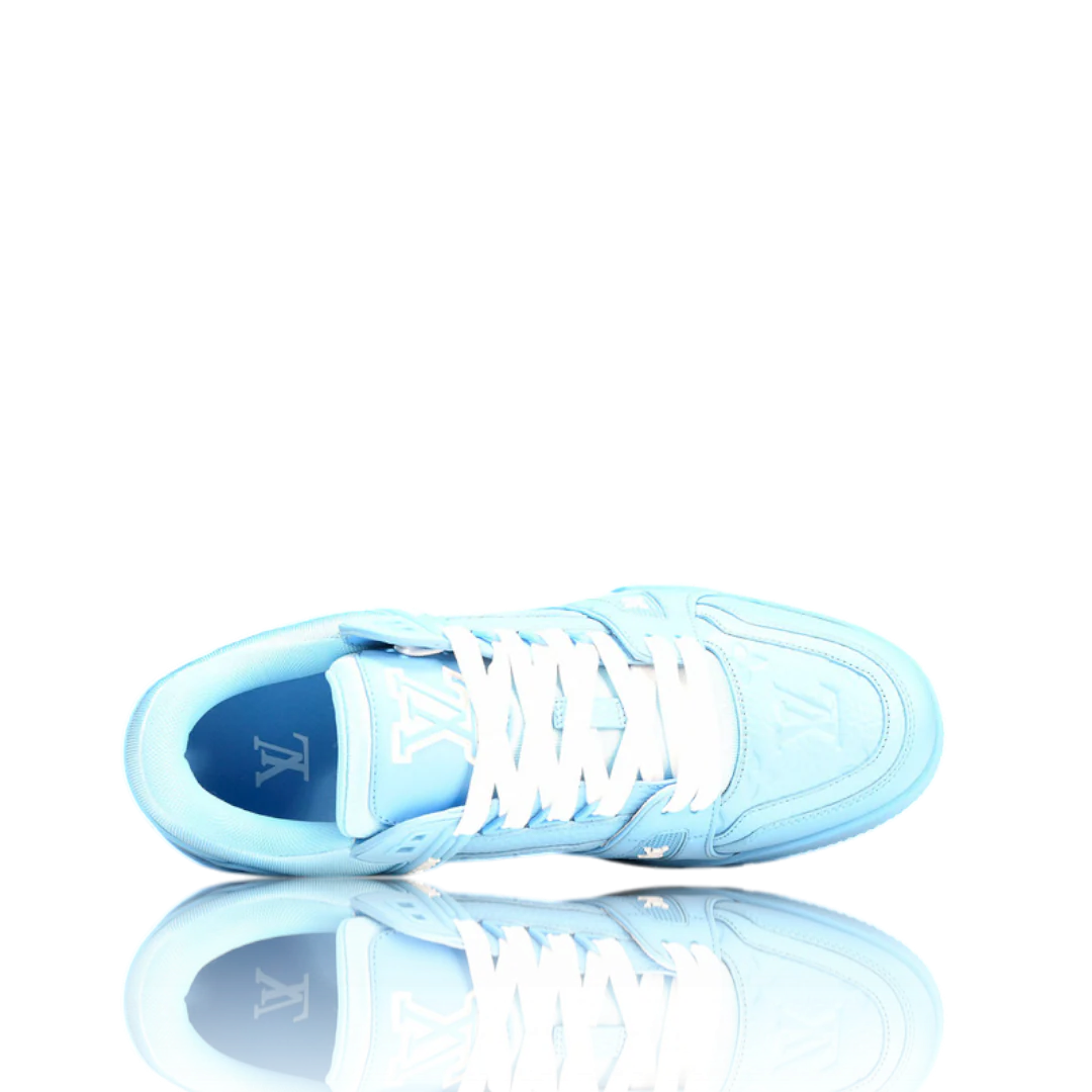 LOUIS VUITTОП TRAINER LOW 'MONOGRAM BLUE EMBOSSED'