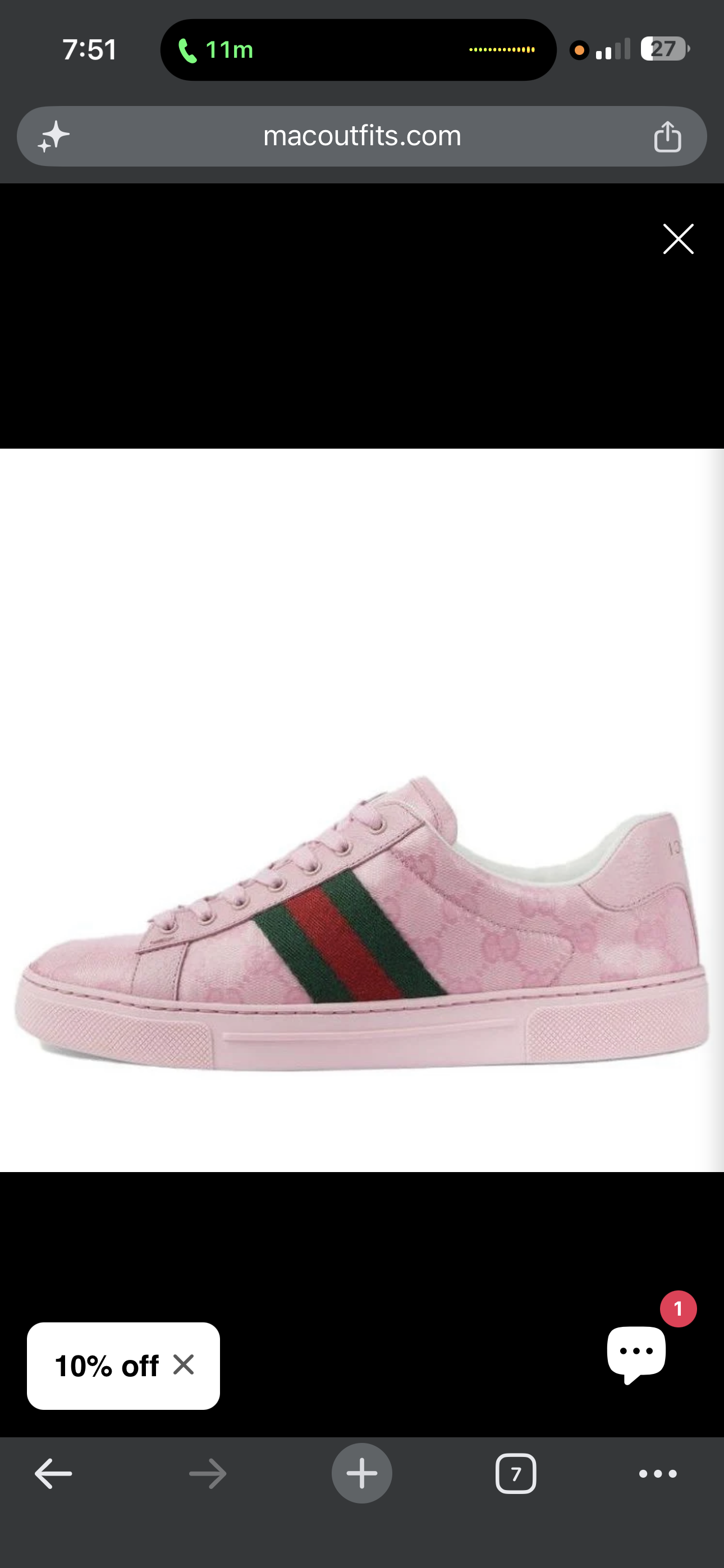 WMNS) Gucci Ace sneaker with Web 'Pink